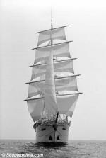 ID 1700 STAR FLYER (1991/2298grt/IMO 8915433) a barquentine, under full sail in the English Channel en-route to Southampton, England.